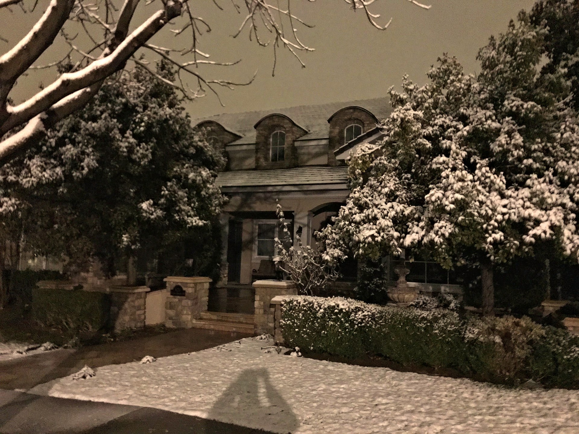 A rare Vegas snow night.